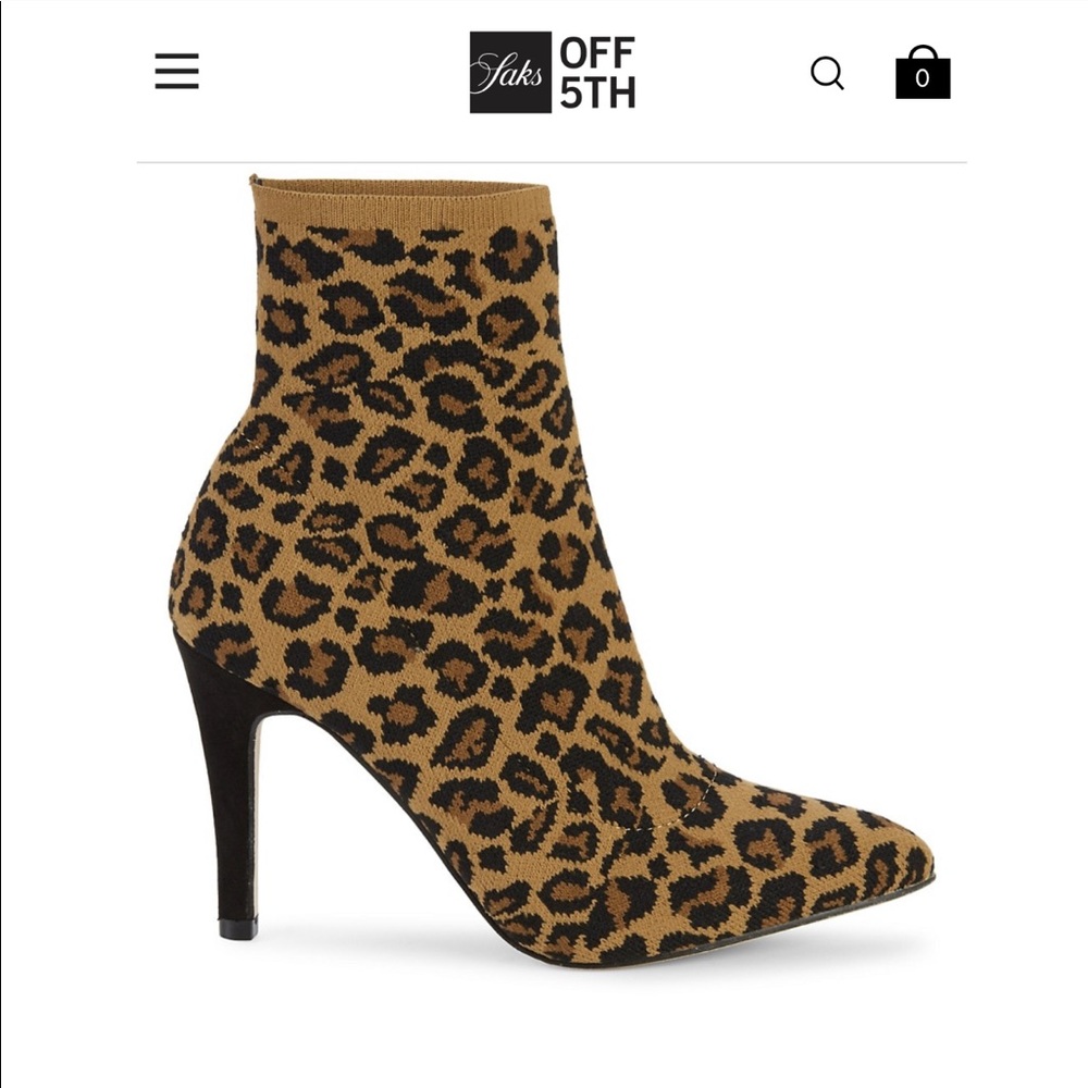 Leopard Sock Bootie Heels